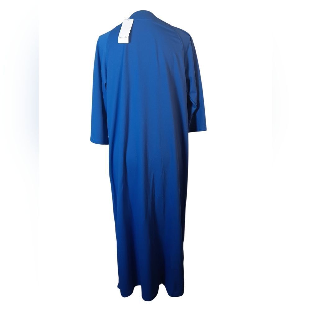 Blue Long Sleeve Full Zip Robe With Pockets - Picture 3 of 7